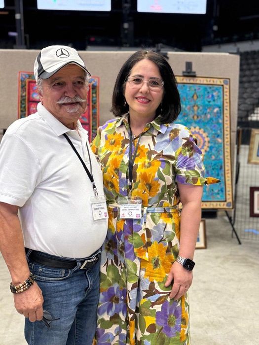 Akbar Fanaei at exhibition