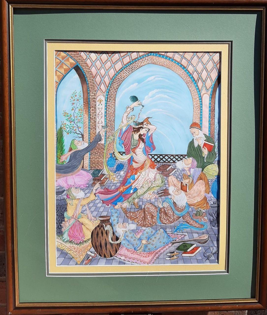 Featured Persian miniature artwork by Akbar Fanaei