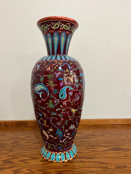 Decorative hand-painted vase