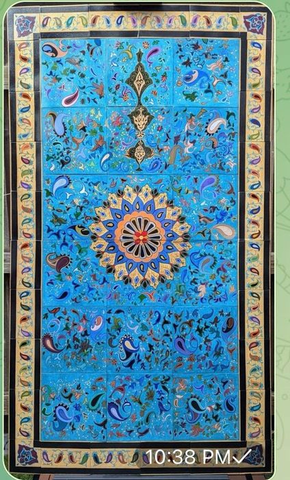Blue Tile Panel by Akbar Fanaei
